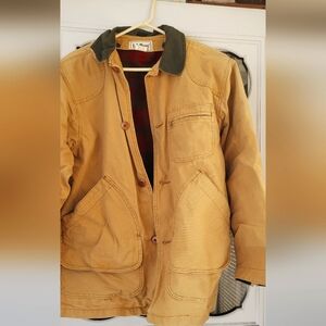 LL Bean flannel lined canvas  jacket M